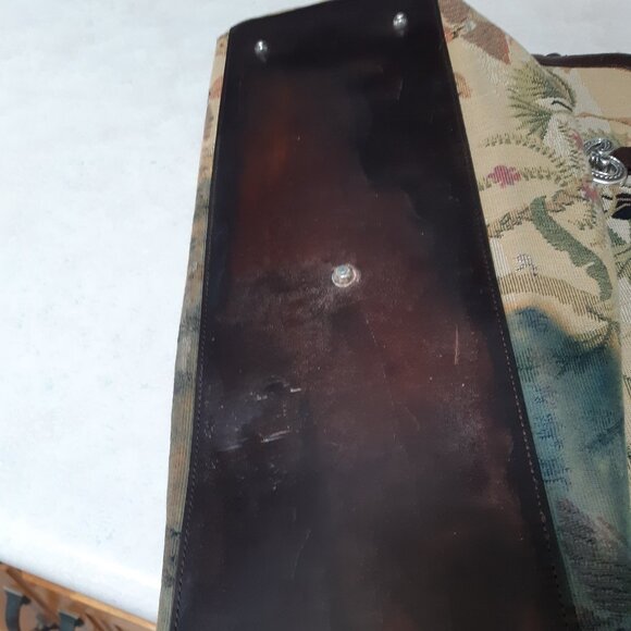 Brighton textile & Leather large satchel bag - Picture 3 of 13